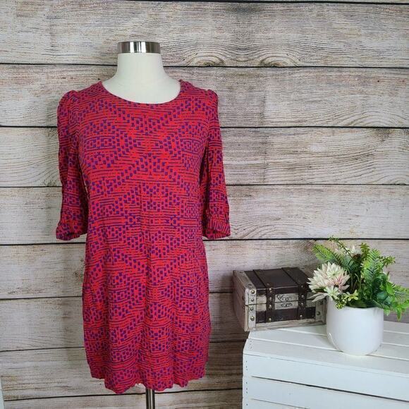 Cynthia Vincent Barneys New York Geometric Dress Medium - Picture 1 of 7